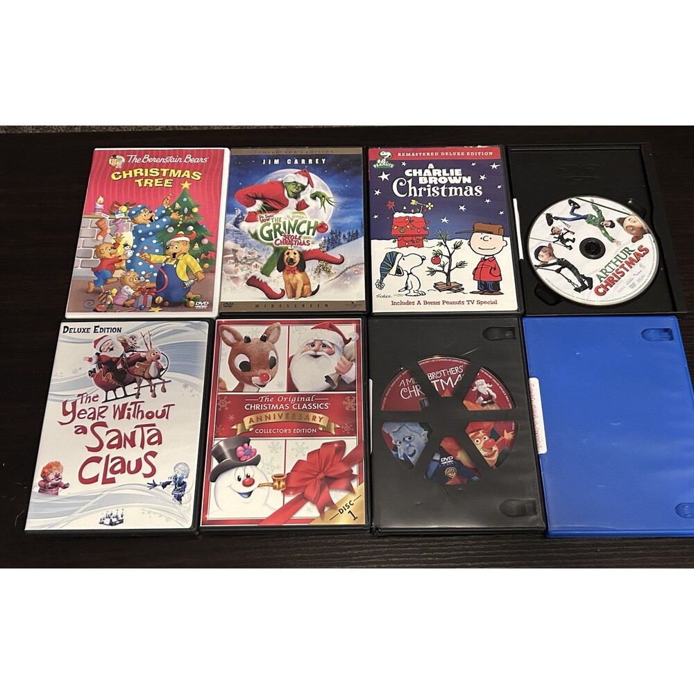 Christmas DVD Lot Grinch Charlie Brown Rankin Bass Arthur Berenstain Bears Movie - Picture 2 of 8